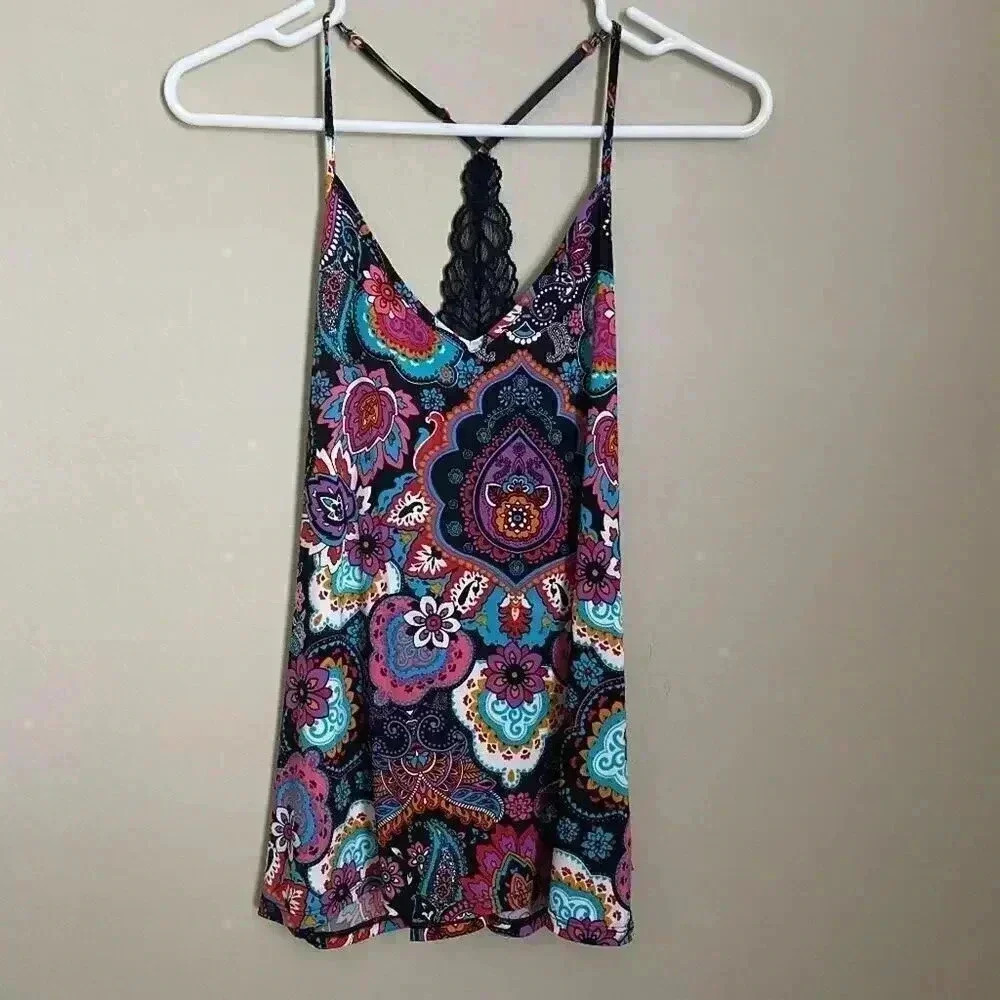 Josie Paisley Print Camisole Top Size Medium